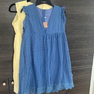 New Blue Eyelet Dress